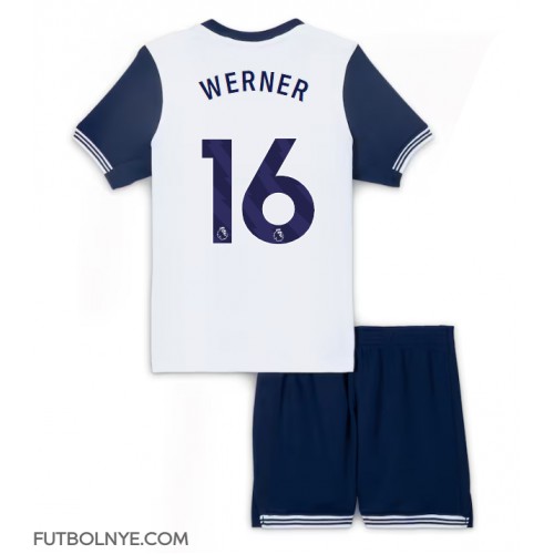 Camiseta Tottenham Hotspur Timo Werner #16 Primera Equipación para niños 2024-25 manga corta (+ pantalones cortos)
